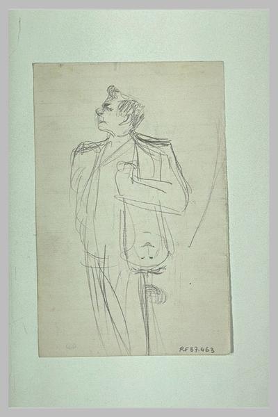 Homme de trois quarts à gauche, mains à hauteur de la poitrine ; Georges Berr (autre titre)_0