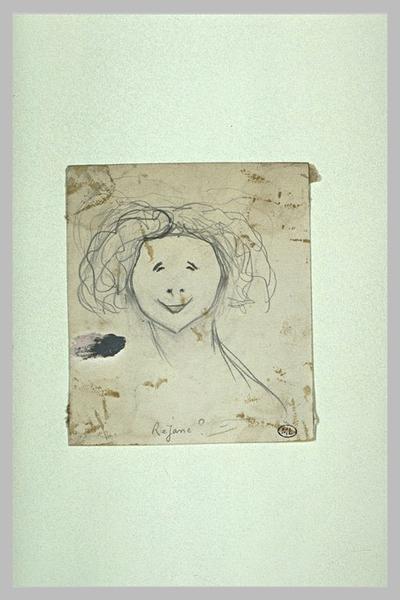 Tête de femme, échevelée, de face ; Réjane (titre inscrit)_0