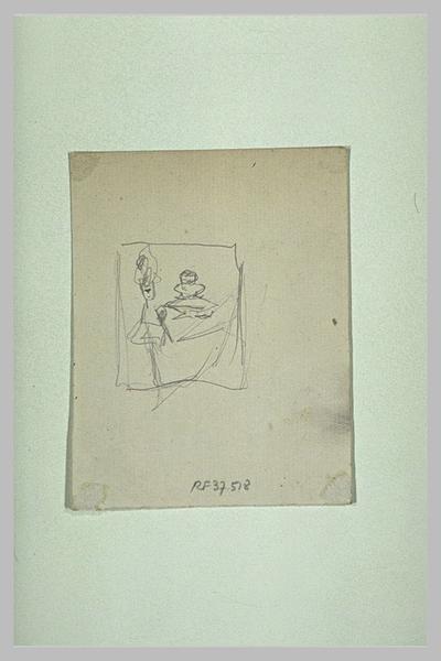 Petit croquis dans un encadrement ; Louise Balthy (autre titre)_0