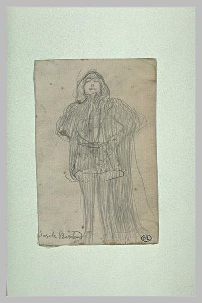 Femme vue de face, en pied, en costume Renaissance masculin ; Sarah Bernhardt (titre inscrit)_0