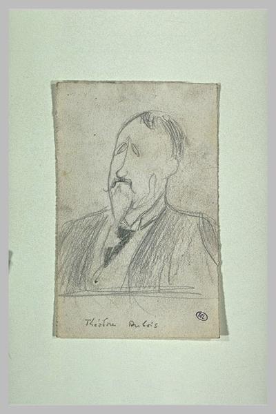 Théodore Dubois à mi-corps, de trois quarts gauche, avec lorgnon de travers_0
