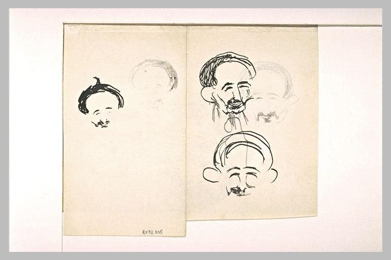 Trois caricatures de la tête de Robert de Montesquiou_0