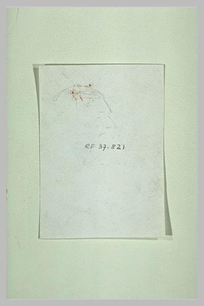 Très léger croquis inachevé d'une tête: le couturier Berr_0