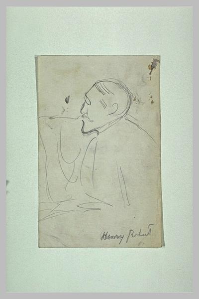 Henri Robert vu en buste, de trois quarts à gauche, en robe d'avocat_0