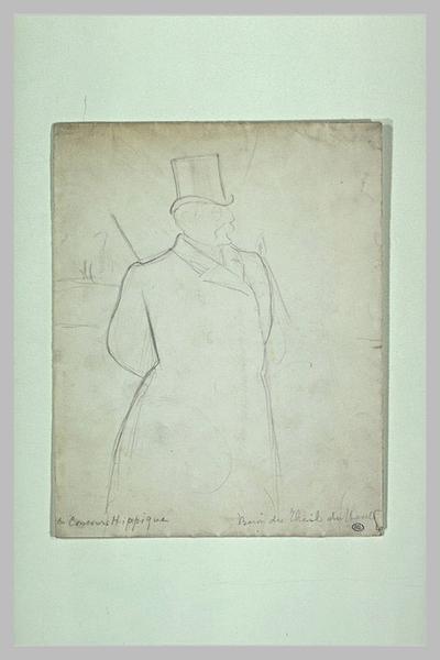 Baron du Theil à mi-jambes, de trois quarts droit, et chapeau haut-de-forme_0