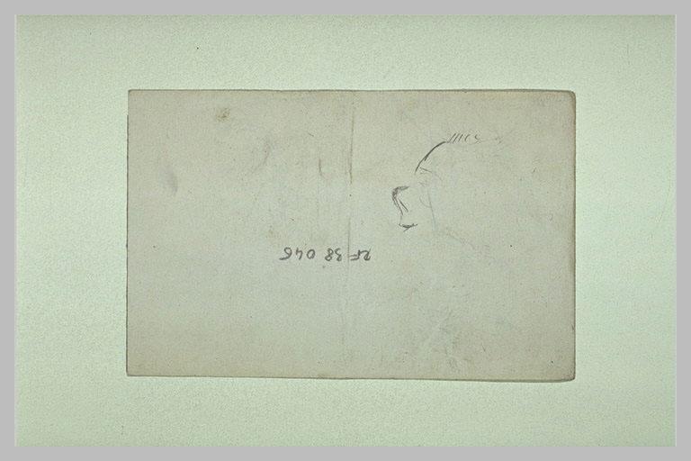 Procès Humbert : Croquis inachevé d'une tête, de profil à gauche_0