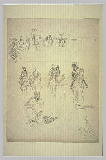 Etude pour Une chasse au faucon à Saint Germain-en-Laye_0