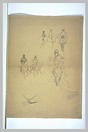 Etude pour Une chasse au faucon à Saint-Germain-en-Laye_0
