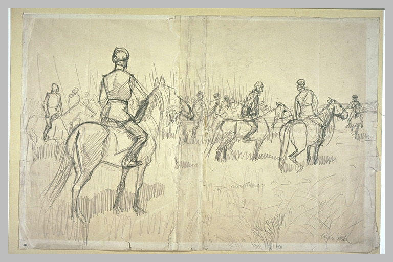 Officiers russes à cheval, en manoeuvre_0