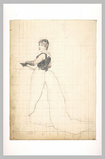 Etude pour le portrait de Madame Cross, de trois quarts_0