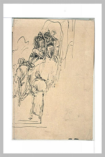 Croquis des sorcières interpellant Macbeth_0