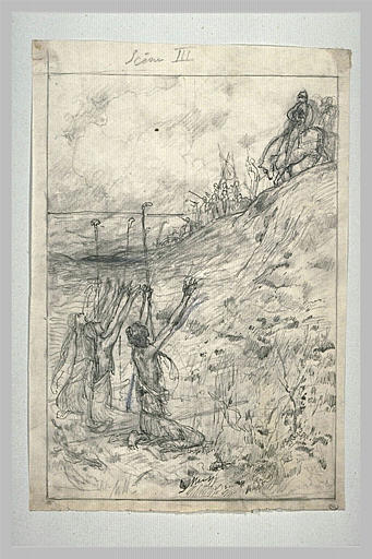 Projet d'illustration pour Macbeth : les trois sorcières agenouillées_0