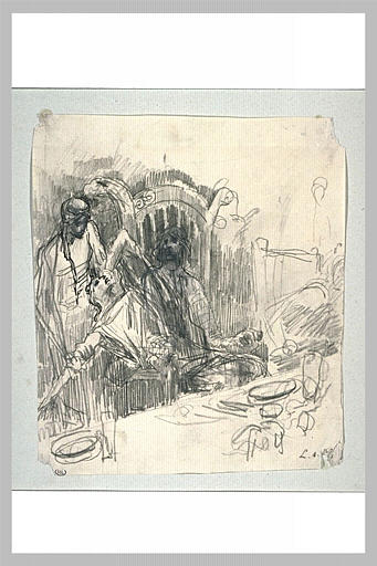 Projet d'illustration pour Macbeth : apparition du spectre à Macbeth_0