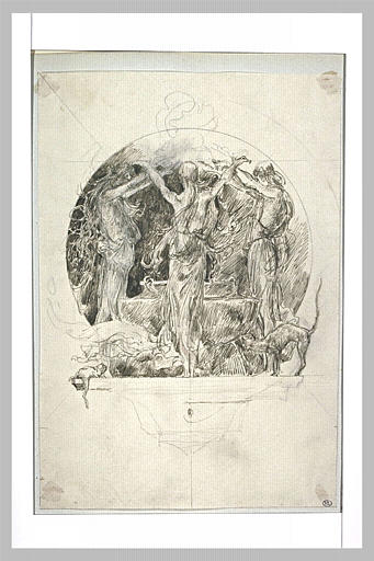 Projet d'illustration pour Macbeth : sorcières dansant autour du chaudron_0