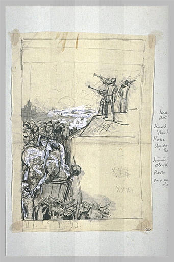 Projet d'illustration pour Macbeth : l'armée en marche vers Birnam_0