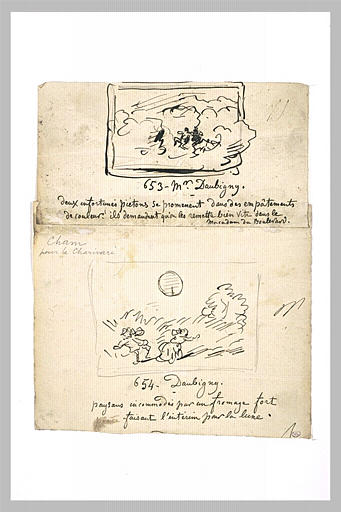Deux caricatures de peintures de Daubigny_0