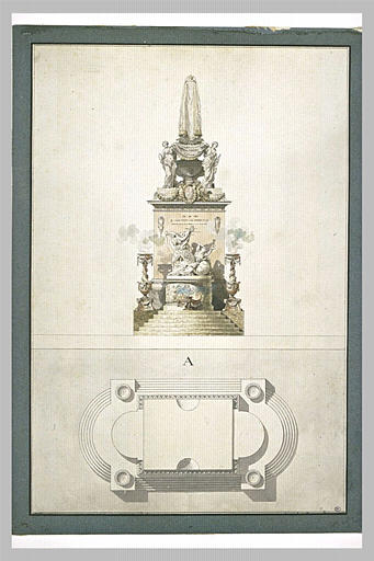 Elévation et plan d'un catafalque_0