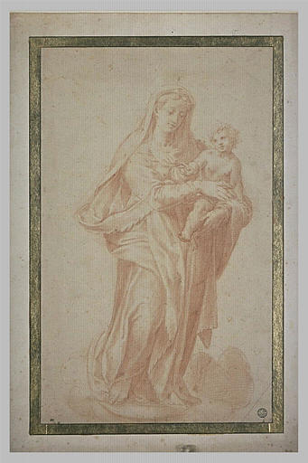 La Vierge debout, tenant l'Enfant Jésus dans les bras_0