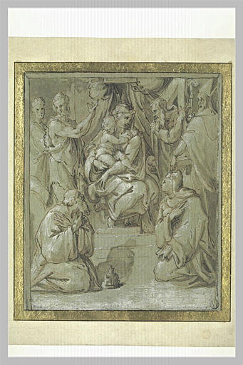 La Vierge, l'Enfant Jésus et plusieurs saints_0