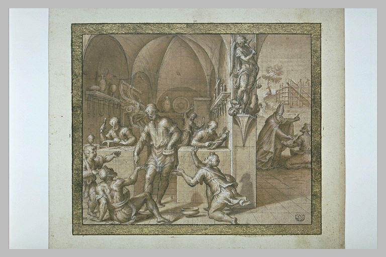 Saint Eloi faisant l'aumône dans l'atelier des orfèvres_0