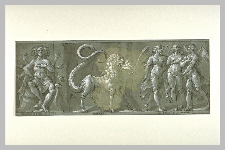 Briarée aux cent bras, la chimère et les gorgones_0
