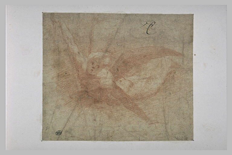 Ange volant, vu de face, les bras ouverts_0