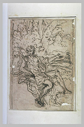 Saint Jean-Baptiste assis au pied d'un arbre_0