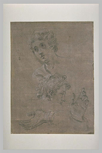 Deux mains et deux têtes d'hommes_0