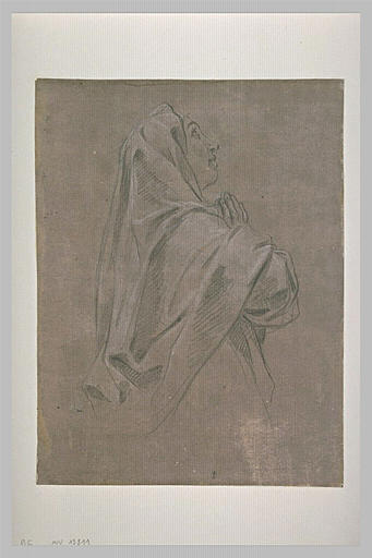 Demi-figure de femme debout les mains jointes : santa Giuliana Falconieri_0