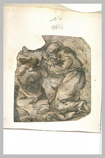 Saint François agenouillé devant l'Enfant_0