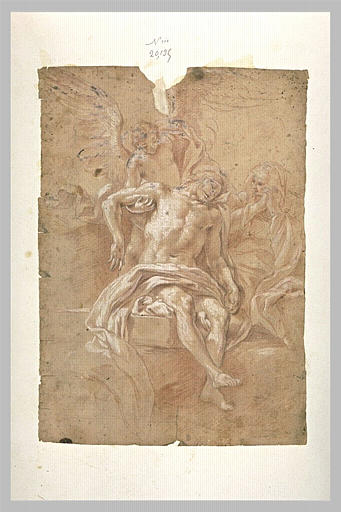 Le Christ mort, soutenu par un ange, pleuré par la Vierge_0