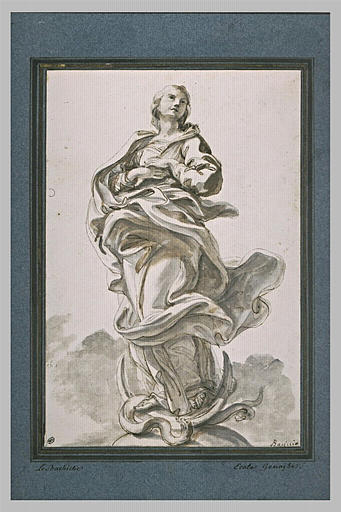 Vierge sur un croissant de lune écrase le Serpent : l'Immaculée Conception_0
