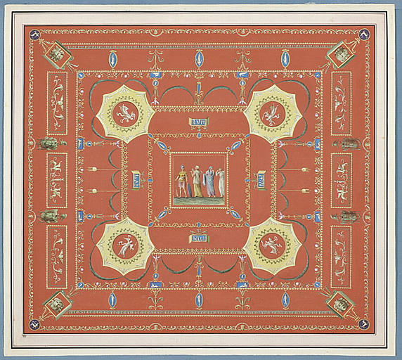 Décoration de plafond : Les adieux d'Hector et d'Andromaque_0