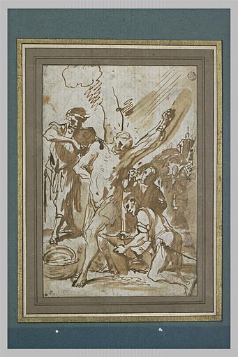 Martyre d'un saint attaché à un arbre (saint Barthélémy ?)_0