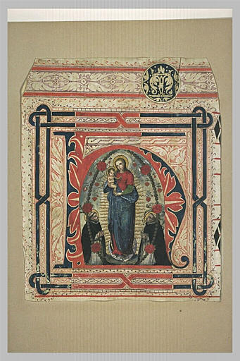 Lettre H historiée : Immaculée Conception et Madone du Rosaire vénérée_0