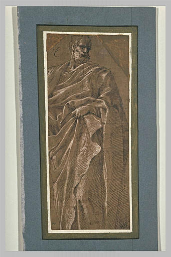 Homme drapé, debout, la tête tournée vers la droite: saint Pierre?_0