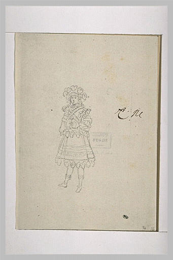 Une figure debout, costumée pour ballet_0