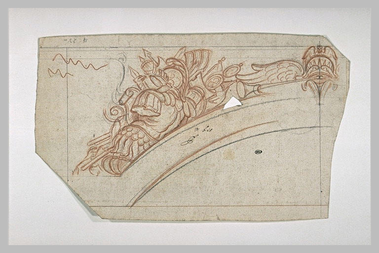 Trophées d'armes, pour le plafond de la Grande Galerie de Versailles_0