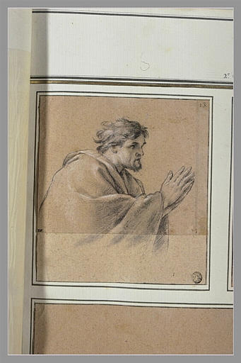Une demi-figure d'homme les mains jointes : étude pour le deuxième tableau_0