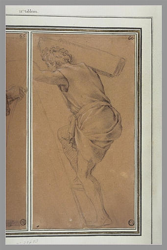 Un homme sur une échelle : étude pour le onzième tableau_0