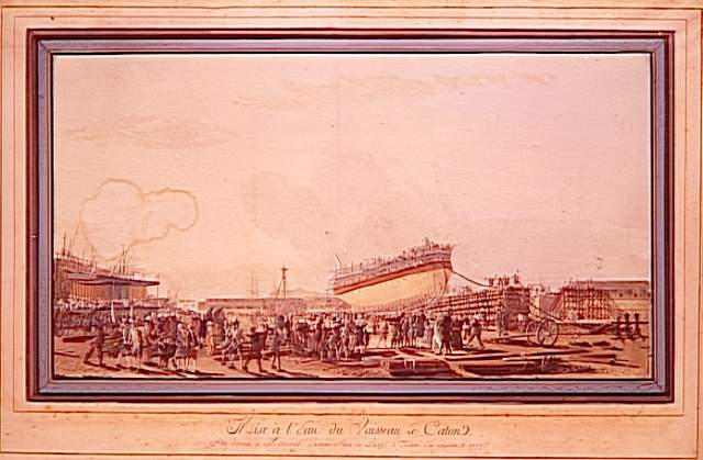 Fêtes données à Toulon au comte de Provence en juillet 1777 : Mise à l'eau du vaisseau le Caton_0