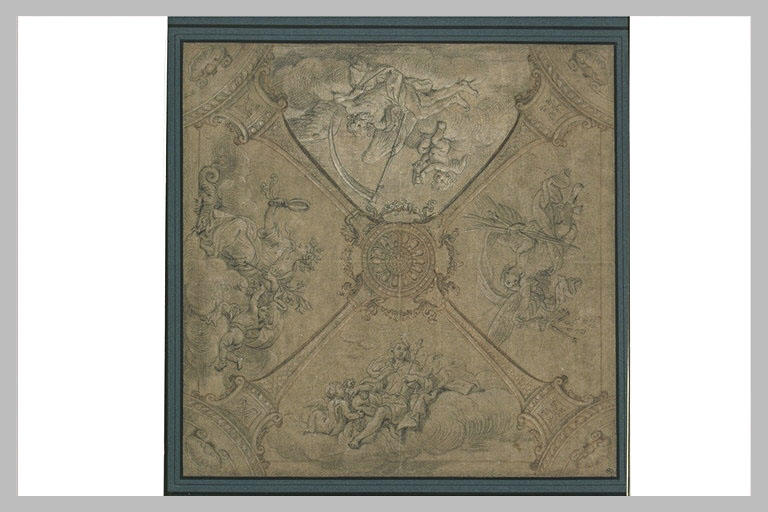 Quatre allégories, étude pour un plafond_0