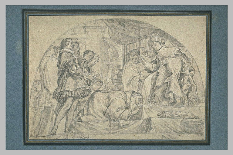 Saint François de Paule aux pieds du pape Sixte V_0