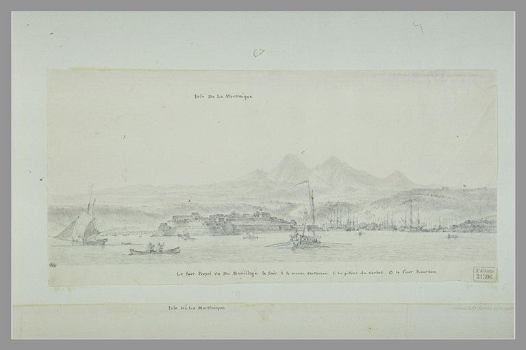 Vue du Fort Royal, Ile de la Martinique, prise du mouillage le soir, en 1771_0