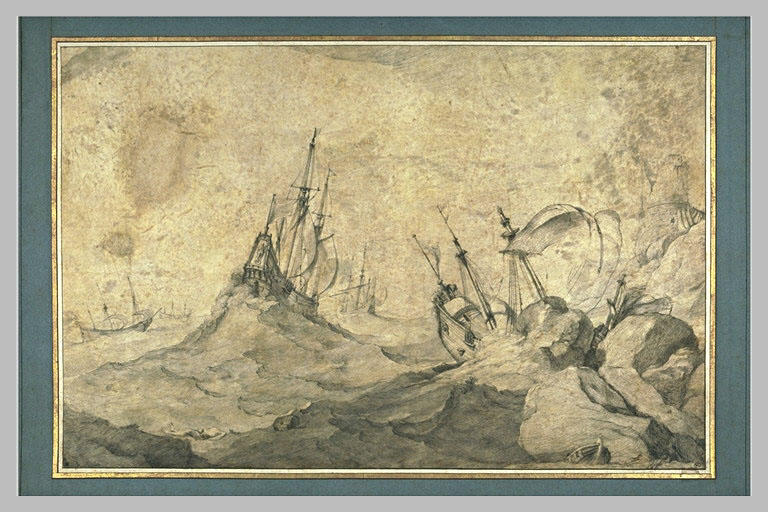 Une grande tempête sur la mer_0