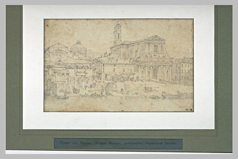 Vue du port de Ripetta à Rome_0