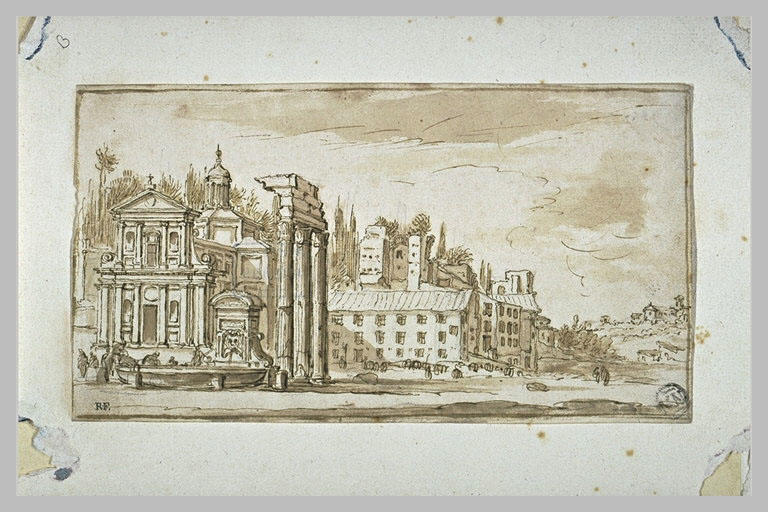 Vue du Campo Vaccino à Rome_0