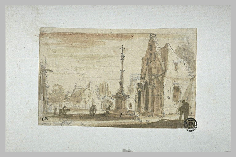 Place avec une église_0