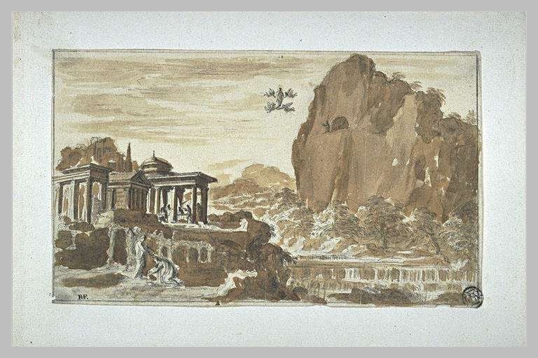 Paysage avec deux épisodes de la vie de sainte Madeleine_0