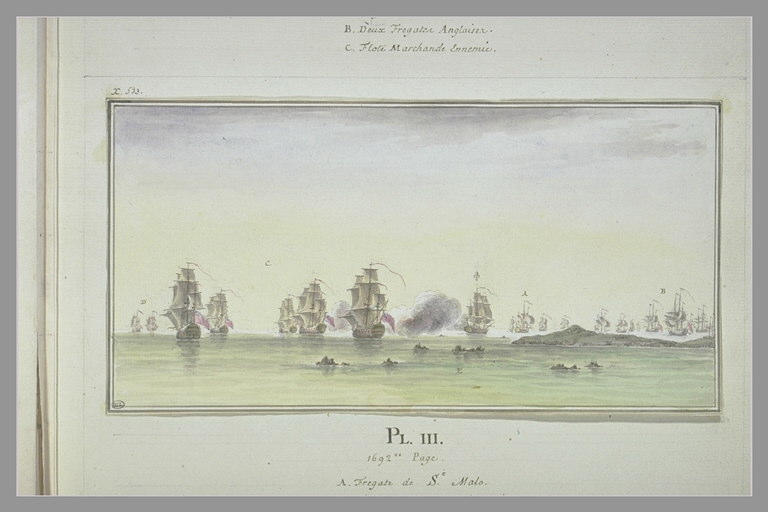 Campagnes de Duguay-Trouin : retraite devant une escade anglaise, 1692_0